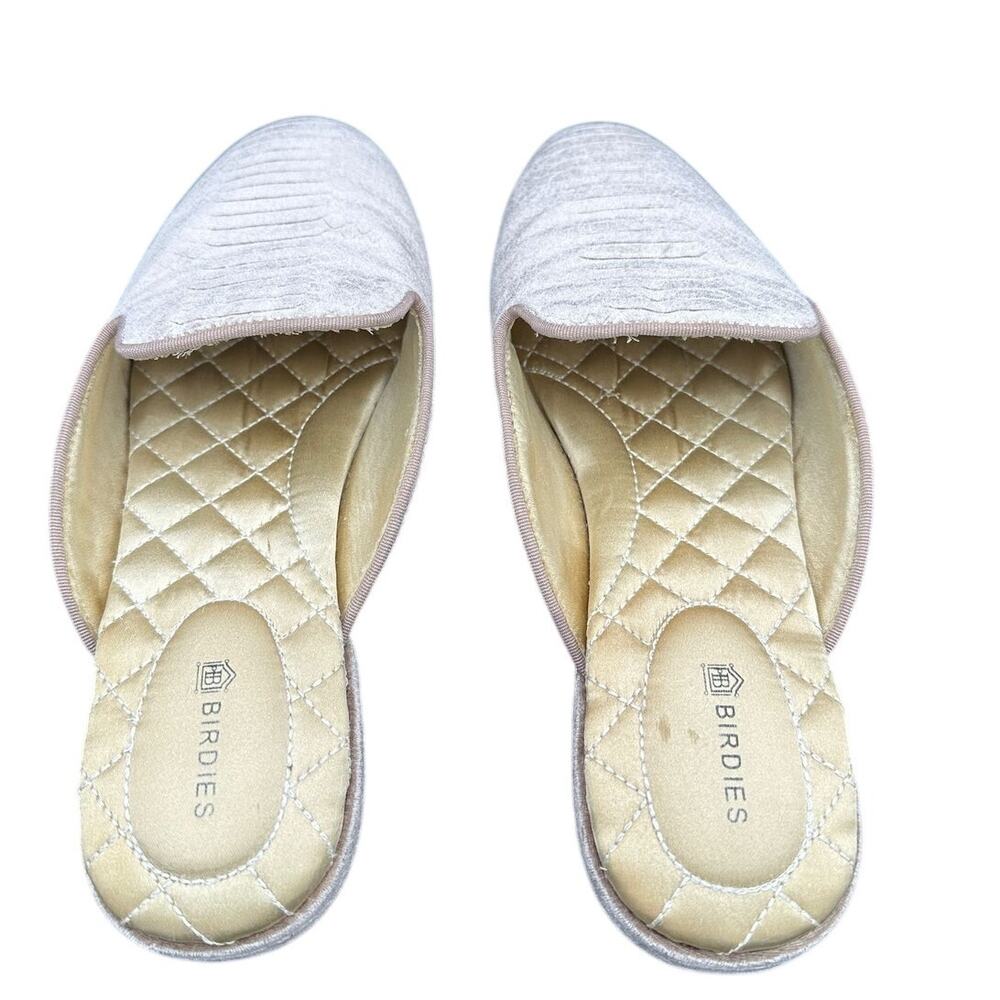 Birdies The Phoebe Pink Python Womens 6.5 Embossed Velvet Mules Spring Pretty 🎀 - Picture 4 of 12